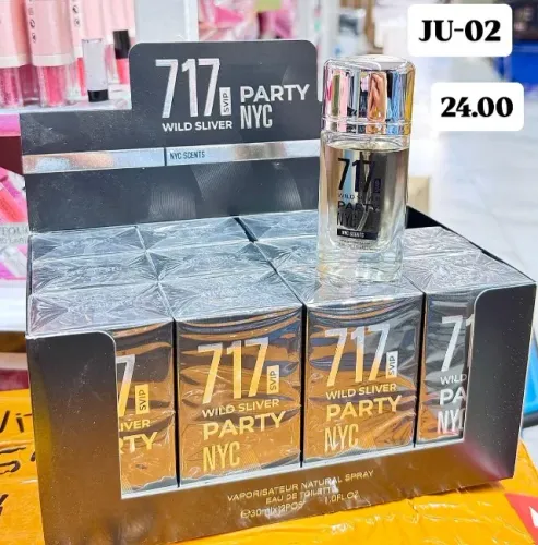 Perfume 717 NYC Wild Silver Party Feminino 30ml - Inspirado 212 VIP - EDP Perfeito p/ Fest