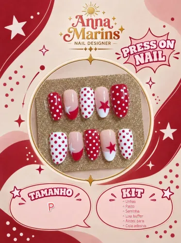Press on nail (Postiça Artesanal)