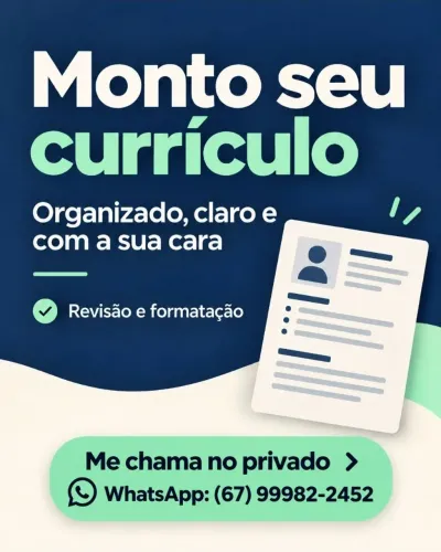 Monto seu currículo profissional!