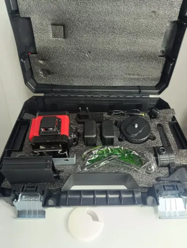 nivel a laser 16 linhas 2 baterias kit completo profissional