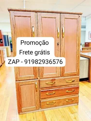 Guarda roupa de solteiro 3 portas NOVO!