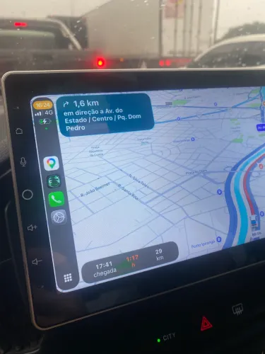 Multimídia Universal 1din 10,1p Tela Flutuante 32gb Carplay