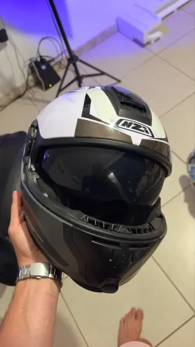 Capacete NZI Combi Branco e preto