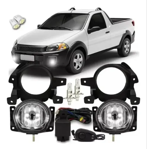 Kit farol auxiliar Strada Working 2014 2015 16 17 18 19 20