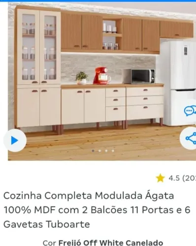 Vendo! Armário de cozinha completo, pouco tempo de uso!! 
