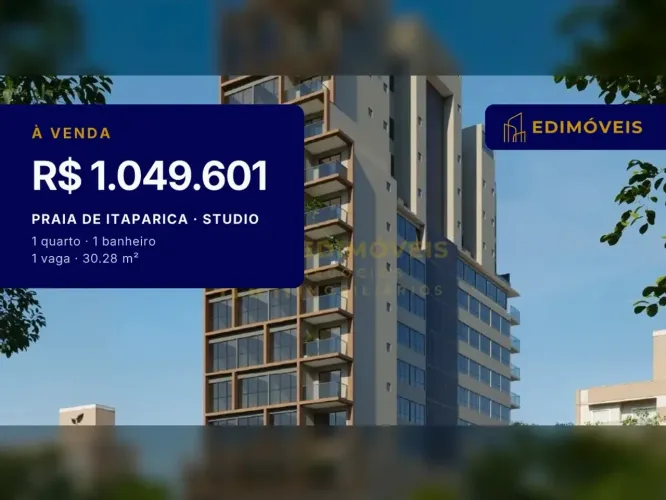 Investimento na Praia de Itaparica: Studio cobertura com 1 quarto e segurança