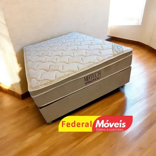 Cama Box Casal Padrão 138cm Colchão e Base Ortobom - Entregamos