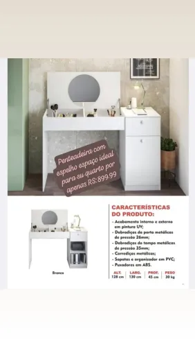 Penteadeira com led moderna