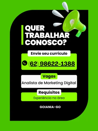 Vaga de emprego - Analista de Marketing Digital 