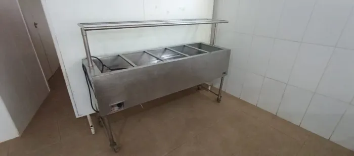 RECHAUD BANHO MARIA ELÉTRICO TÉRMICO - 5 CUBAS - 220V - FRITOMAQ