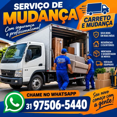 Mudança BH e Contagem! Preço justo!
