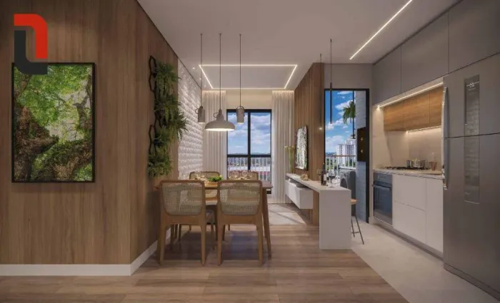 Serra Dourada Apto 51m 2 quartos, sacada gourmet e 1 vaga no Bairro Alto