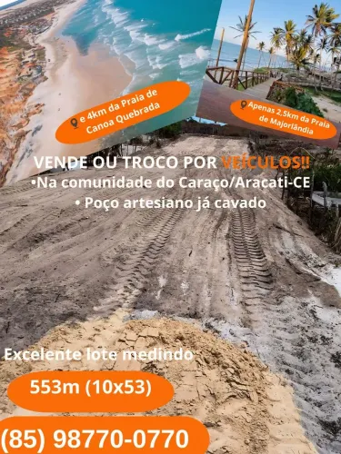VENDO TERRENO EM ARACATI 
