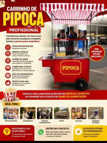 Carrinho de pipoca , eventos 
