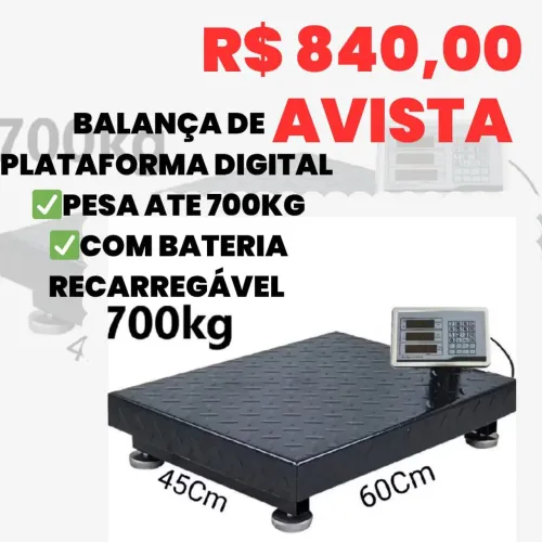 Balança digital de plataforma 700kg nova com garantia
