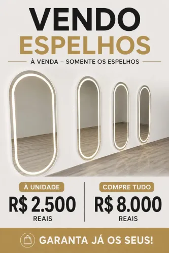 4 espelhos grandes para salão de beleza/barbearia
