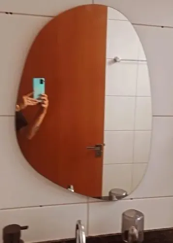 Espelhos orgânicos,.para banheiro, com instalação inclusa