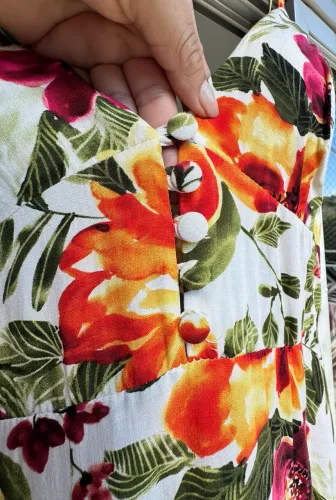 Vestido Floral Viscose com forro 
