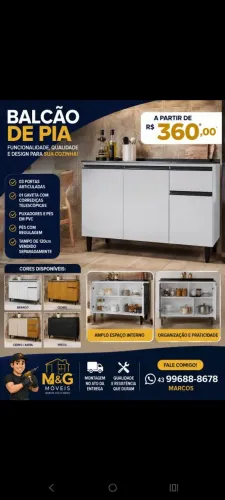 Balcão de cozinha R$360