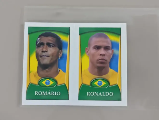 Figurinha rara Copa 2002 Ronaldo e Romário Original