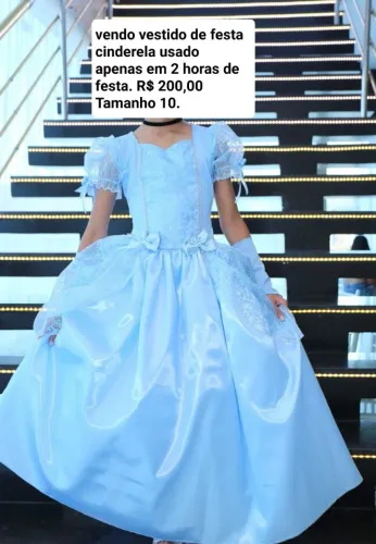 Vestido infantil cinderela