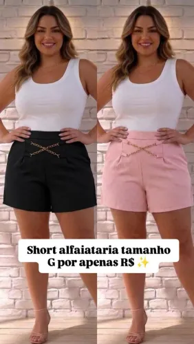 Short alfaiataria tamanho G