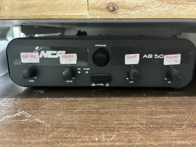 Amplificador NCA AB-50 + Par de Caixa Acústica Compacta