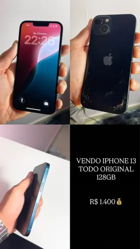 VENDO IPHONE 13 TODO ORIGINAL 