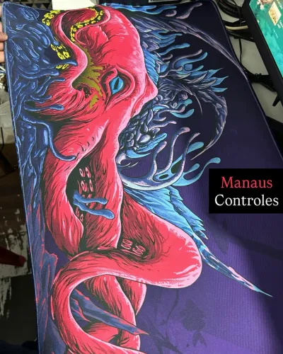 MousePad Extra Grande Octopus Rose 40cm X 90cm Dazz