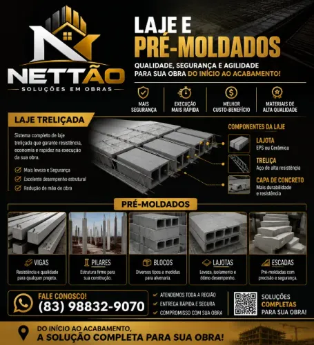 Lajes e materiais pré-moldados
