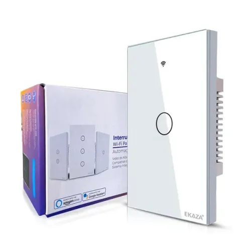 PROMOÇÃO Interruptor inteligente touch wi-fi Google home Alexa 1 botão 