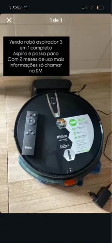 Robô aspirador com 2 meses de uso