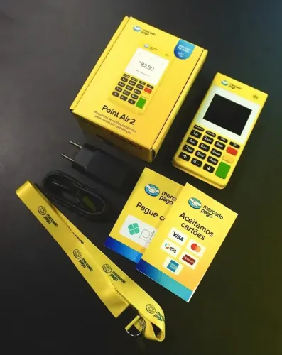 Maquininha De Cartão Mercado Pago Point Air 2 4g Wifi Nfc