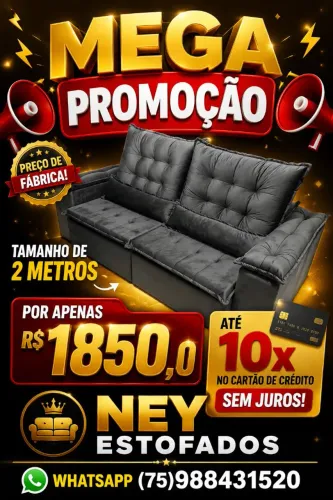 SOFÁ RETRÁTIL RECLINÁVEL TAMANHO DE 2 METROS POR APENAS R$1850,00