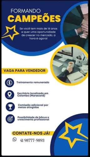 Vaga para corretor de planos de saúde 