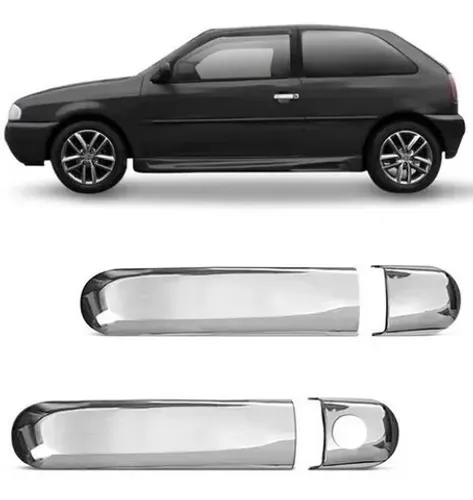 Aplique Cromado Maçaneta Volkswagen Gol / Parati / Saveiro G3 / G4 - 2 Portas