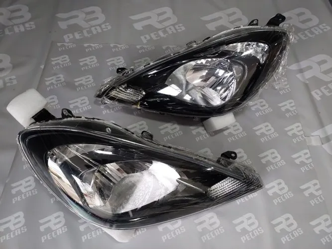 Par de farol máscara negra Honda New Fit 2013/2014 novos 