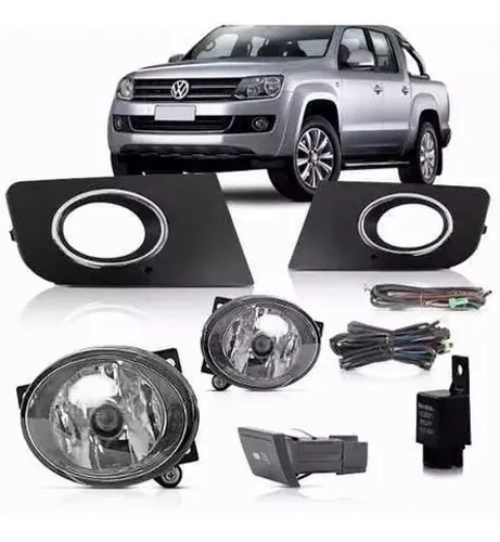 Kit Farol Milha Neblina Aro Cromado Vw Amarok 2015 2016