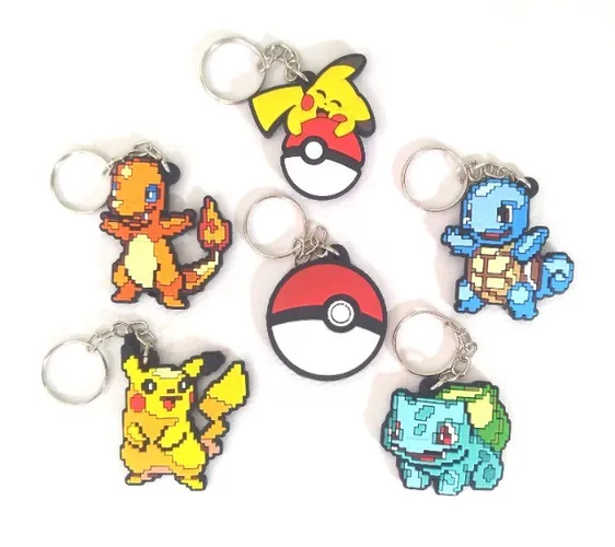 Chaveiros Pokemon - NerdDog Store Pokémon Pikachu Charmander Pokebola Squirtle Borracha