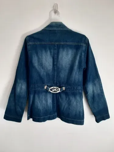 Jaqueta jeans alongada spaço vagun tam.M