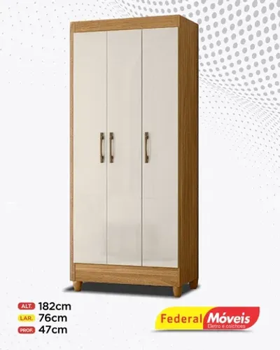 Guarda Roupa 3 Portas 1 Gaveta Direto da Fabrica Promoção