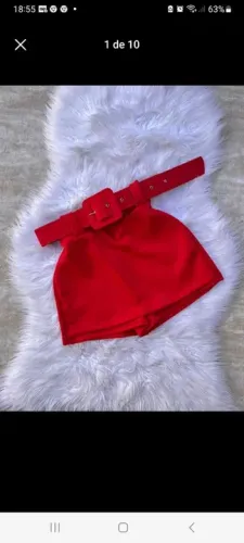 Short Saia  com cinto