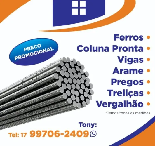 Ferragens para construção - Promoção 7x20 