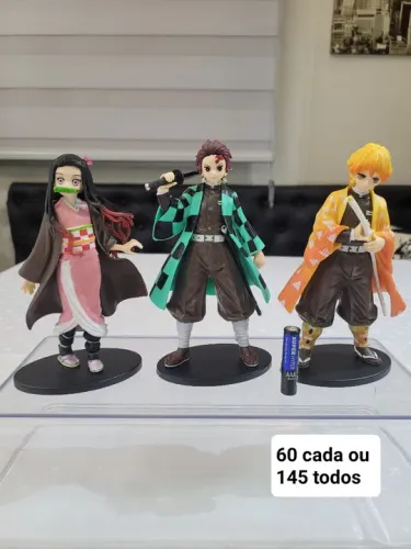 Bonecos Demon Slayer - Nezuko, Tanjiro e Zenitsu