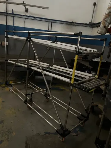 Carrinho tubular de inox 304