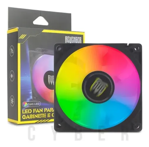 Cooler Fan Pc Cpu Air 80mm Led Rgb Gamer 12v