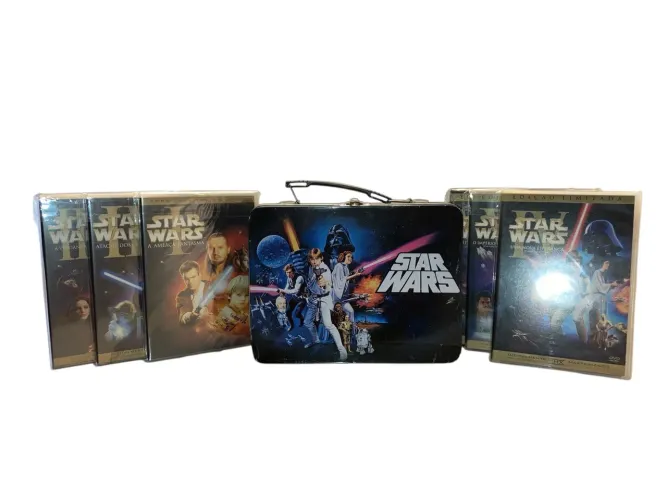 Lancheira e 6 dvds Star Wars dentro !