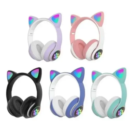 Fone de ouvido bluetooth Orelha de gatinho
