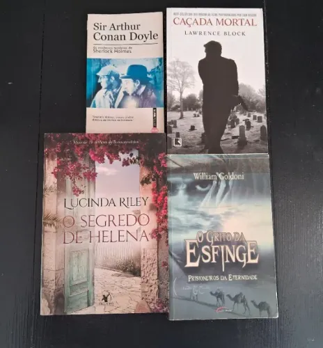 Kit com 4 Livros de Literatura - Sherlock Holmes, Lucinda Riley, O grito da esfinge, etc