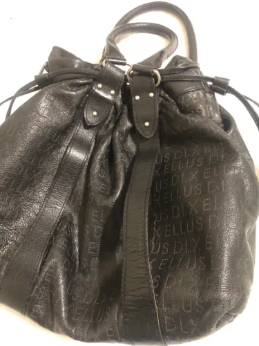 Bolsa ELLUS toda Couro Preto